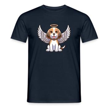 Beagle Engel Himmlische Flügel - Männer T-Shirt - Navy - Vorne - AI Model Male 178 light (178cm)