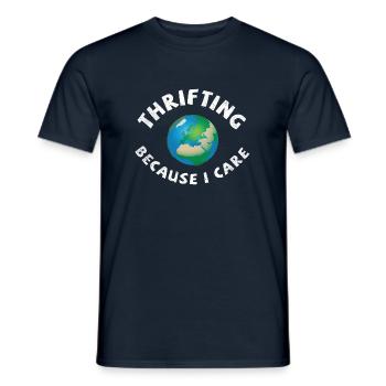 Thripting. Parce que je m’en soucie. - T-shirt homme - marine - Devant - AI Model Male 178 light (178cm)
