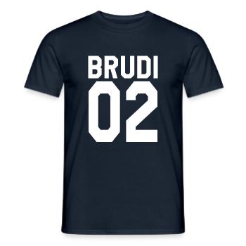 Brudi 02 Geschwister Beste Freunde Partnerlook - Männer T-Shirt - Navy - Vorne - AI Model Male 178 light (178cm)