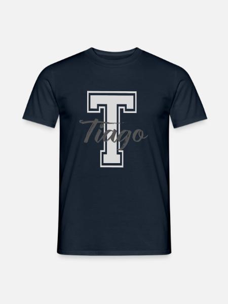 Tiago Geschenk Tshirt personalisierte Vorname Tiago - Männer T-Shirt - Navy