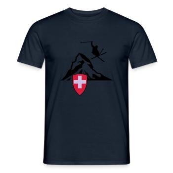 matterhorn schweiz zermatt - Männer T-Shirt - Navy - Vorne - AI Model Male 178 light (178cm)