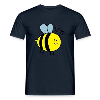 biene_002 - Men's T-Shirt - navy - Front - AI Model Male 178 light (178cm)