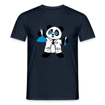 Panda scientist - Men's T-Shirt - navy - Front - AI Model Male 178 light (178cm)