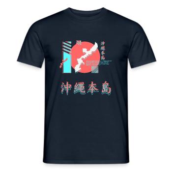 Okinawa Streetwear - Männer T-Shirt - Navy - Vorne - AI Model Male 178 light (178cm)