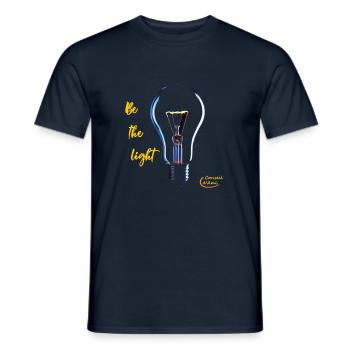 98 - Be the light - T-shirt homme - marine - Devant - AI Model Male 178 light (178cm)