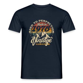 Made in 1978 Vintage Édition limitée Cadeau - T-shirt homme - marine - Devant - AI Model Male 178 light (178cm)
