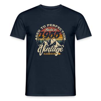 Made in 1955 Vintage Édition limitée Cadeau - T-shirt homme - marine - Devant - AI Model Male 178 light (178cm)