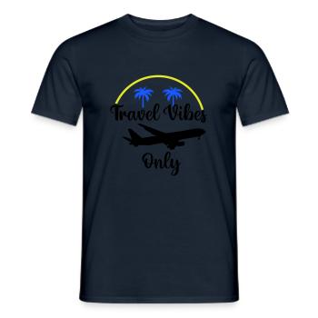 Travel Vibes Only - Men's T-Shirt - navy - Front - AI Model Male 178 light (178cm)