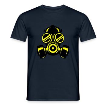 Masque à gaz - T-shirt homme - marine - Devant - AI Model Male 178 light (178cm)