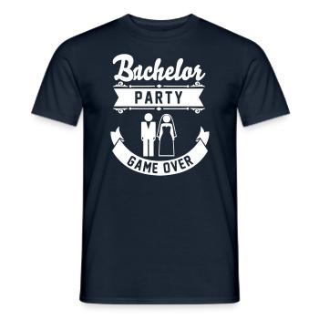 Bachelor Party Game Over - T-shirt homme - marine - Devant - AI Model Male 178 light (178cm)