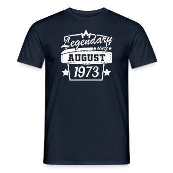 Légendaire depuis août 1973 - T-shirt homme - marine - Devant - AI Model Male 178 light (178cm)