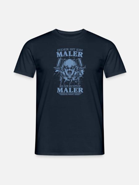 Herren Maler TShirt Jeder ist ein Maler - Männer T-Shirt - Navy