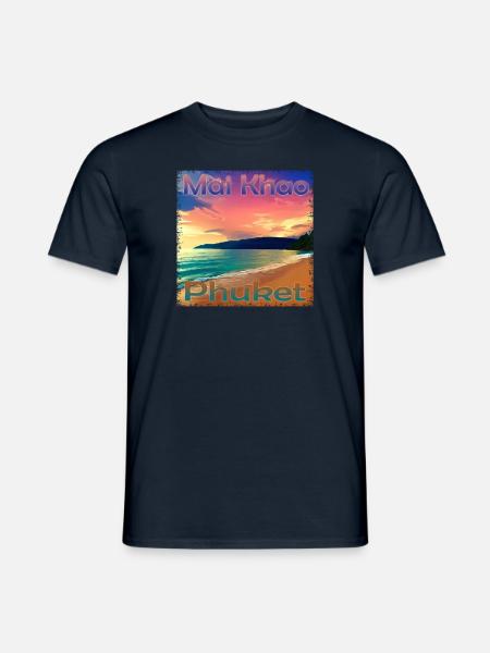 Sommerurlaub in Mai Khao Beach, Phuket - Männer T-Shirt - Navy