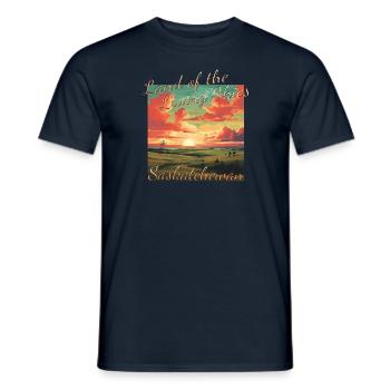 Saskatchewan - Land of the Living Skies - Wolken D - Männer T-Shirt - Navy - Vorne - AI Model Male 178 light (178cm)