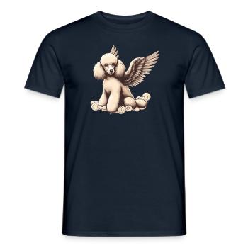 Vintage Pudel im Engelskostüm mit Flügeln - Männer T-Shirt - Navy - Vorne - AI Model Male 178 light (178cm)