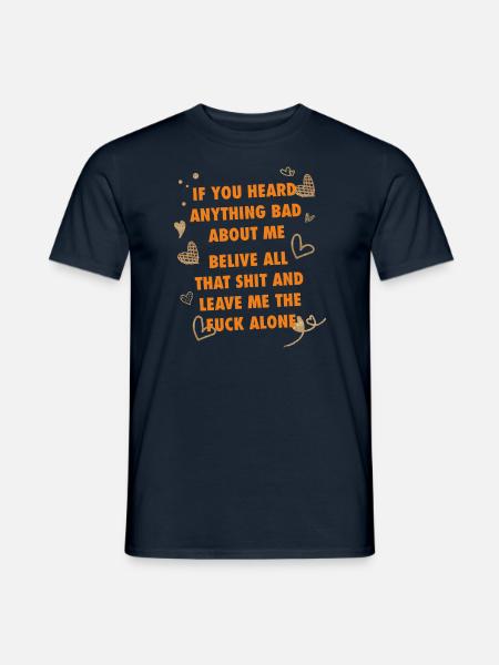 Anti-Klatsch-T-Shirt - Männer T-Shirt - Navy