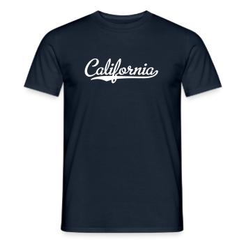 california - Men's T-Shirt - navy - Front - AI Model Male 178 light (178cm)
