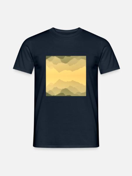 Bunte Berge - Männer T-Shirt - Navy