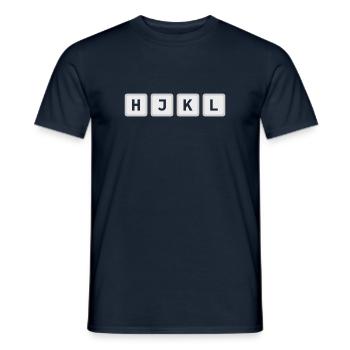 HJKL Computer Keys VI & Vim Code Geeks & Nerds - Men's T-Shirt - navy - Front - AI Model Male 178 light (178cm)