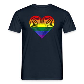 LGBTQ, Pride, Love is Love - Männer T-Shirt - Navy - Vorne - AI Model Male 178 light (178cm)