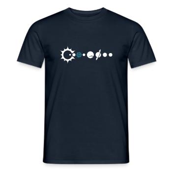 Solar System (Earth is Luck) - Männer T-Shirt - Navy - Vorne - AI Model Male 178 light (178cm)