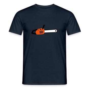 chainsaw - Men's T-Shirt - navy - Front - AI Model Male 178 light (178cm)