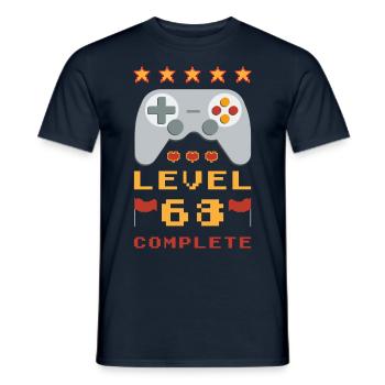 68th Birthday Level 68 Complete - Men's T-Shirt - navy - Front - AI Model Male 178 light (178cm)