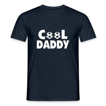 Kühle Fußball-Fußball-Vati - Männer T-Shirt - Navy - Vorne - AI Model Male 178 light (178cm)