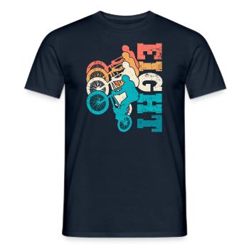 8. Geburtstag Bmx Fahrrad 8 Jahre Geschenk - Männer T-Shirt - Navy - Vorne - AI Model Male 178 light (178cm)