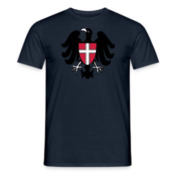 wien drawing austrian eagle vienna flag austria - Men's T-Shirt - navy - Front - AI Model Male 178 light (178cm)