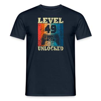 Joyeux anniversaire - 49e anniversaire pour les joueurs - T-shirt homme - marine - Devant - AI Model Male 178 light (178cm)