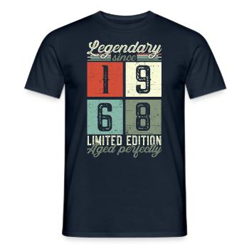 Legendary since 1968 54th birthday gift - Men's T-Shirt - navy - Front - AI Model Male 178 light (178cm)