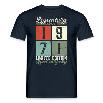Légendaire depuis 1971 51ème cadeau d’anniversaire - T-shirt homme - marine - Devant - AI Model Male 178 light (178cm)