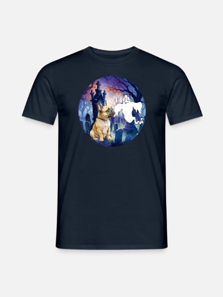 Dog in the graveyard - Men's T-Shirt - navy