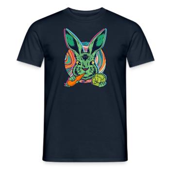 EDM Party Space Rabbit Festival Häschen - Männer T-Shirt - Navy - Vorne - AI Model Male 178 light (178cm)