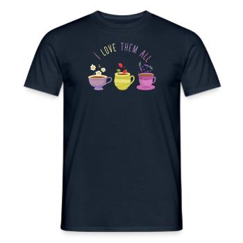 Kräutertee Trinker Teeladen Arbeiter - Männer T-Shirt - Navy - Vorne - AI Model Male 178 light (178cm)