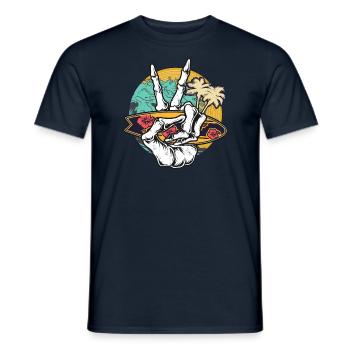 Vintages Wassersport Retro Brandungs Surfboarding - Männer T-Shirt - Navy - Vorne - AI Model Male 178 light (178cm)