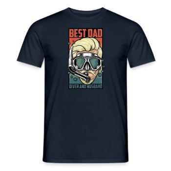 Tauchlehrer Taucher Dad Scuba Diving - Männer T-Shirt - Navy - Vorne - AI Model Male 178 light (178cm)