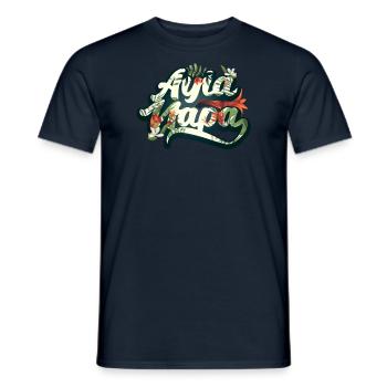 Flora Reisen nach Ayia Napa Urlaub Zypern - Männer T-Shirt - Navy - Vorne - AI Model Male 178 light (178cm)