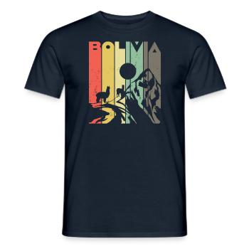 Alpaca Lover La Paz Reisen nach Südamerika Bolivia - Männer T-Shirt - Navy - Vorne - AI Model Male 178 light (178cm)