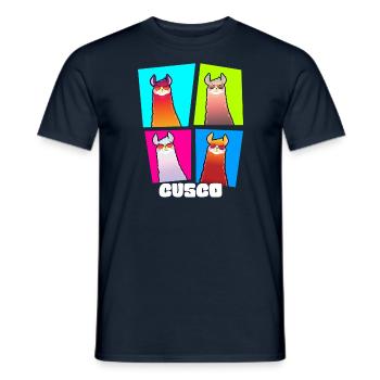 Südamerika Alpaka Travel to Cusco - Männer T-Shirt - Navy - Vorne - AI Model Male 178 light (178cm)