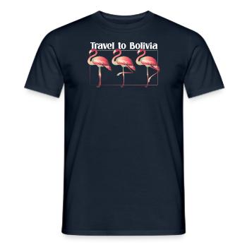La Paz Flamingo Lover Travel to Bolivien - Männer T-Shirt - Navy - Vorne - AI Model Male 178 light (178cm)