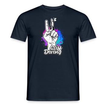 Bergsteiger Extremsportler Klippenspringen - Männer T-Shirt - Navy - Vorne - AI Model Male 178 light (178cm)