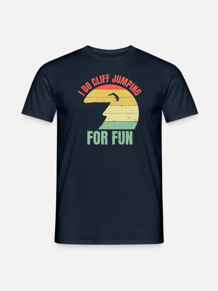 Klippenspringen zum Spaß Extremsport Klippenspring - Männer T-Shirt - Navy