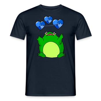 Frog Autism Puzzle Heart - T-shirt homme - marine - Devant - AI Model Male 178 light (178cm)