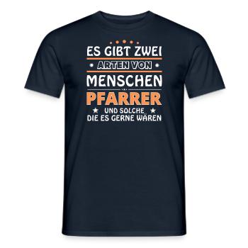 Pastor Gift - Two Types of... Design - Men's T-Shirt - navy - Front - AI Model Male 178 light (178cm)