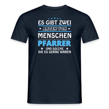 Pastor Gift - Two Types of... Design - Men's T-Shirt - navy - Front - AI Model Male 178 light (178cm)