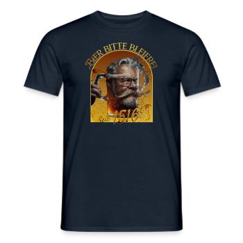 Bière sans plomb, s’il vous plaît - T-shirt homme - marine - Devant - AI Model Male 178 light (178cm)
