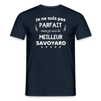 Je suis pas parfait je suis le meilleur savoyard - T-shirt homme - marine - Devant - AI Model Male 178 light (178cm)