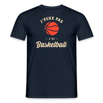 J'peux pas j'ai basketball. - T-shirt homme - marine - Devant - AI Model Male 178 light (178cm)